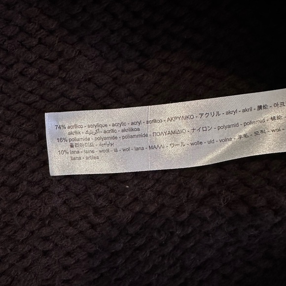 Zara Chunky Knit Wool Fisherman Cardigan in Chocolate Brown - Picture 8 of 12